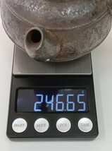 純銀 急須 茶道具 茶器 約246g 時代物 横手急須 煎茶道具 _画像10