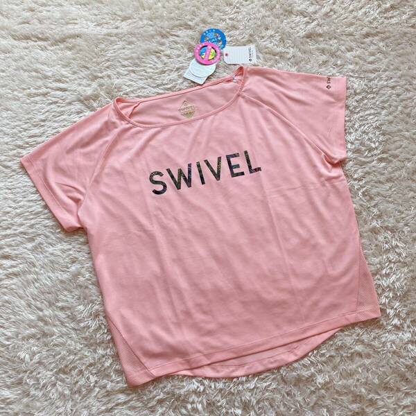 新品 未使用 Swivel スウィベル ラッシュガード 半袖 Tシャツ レディースL ピンク 水陸両用 水着 プール 女性 カットソー