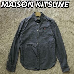 MAISON KITSUNE メゾンキツネ 長袖シャツ ブルー 青色 サイズ37 ユニセックス 男性 メンズ 女性 レディース