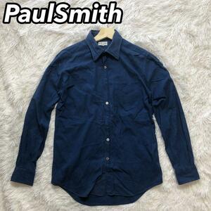 Paul Smith LONDON ポールスミス ロンドン 長袖シャツ カッター シンプル ブルー 青色 メンズ 男性 L アメカジ 