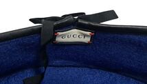 グッチ ベレー帽 GG ブルー 青 L キャップ 帽子 レディース メンズ 577862 ダブルＧ ベレー GUCCI 【中古】_画像5