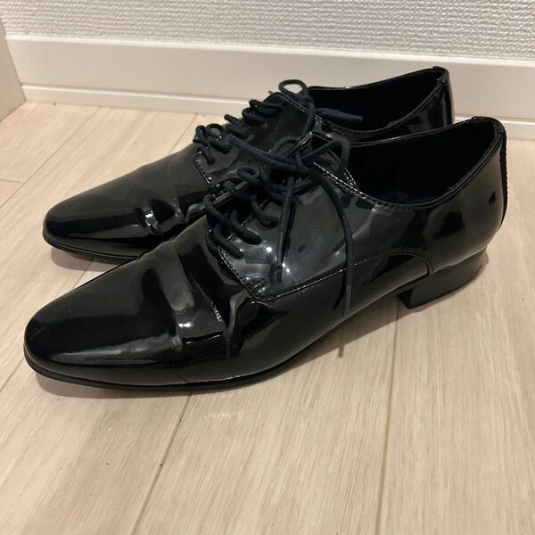 zara 36 ザラ エナメル レースアップ シューズ