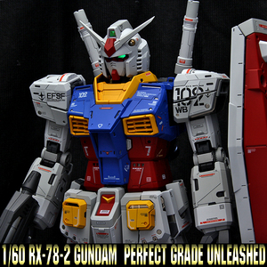 Art hand Auction PG UNLEASHED 1/60 RX-78-2 GUNDAM Gundam منتج نهائي مجدد مطلي, شخصية, جاندام, منتج منتهي