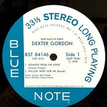 LP　DEXTER GORDON/OUR MAN IN PARIS/BLUE NOTE GXK8052/帯難あり_画像10