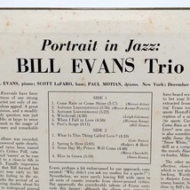 LP　Bill Evans Trio/Portrait In Jazz/Riverside SMJ-6144_画像3