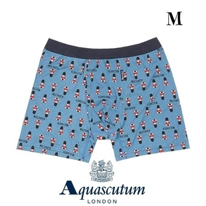 Mサイズ Aquascutum ボクサーパンツ／ 定価3960円 紳士トランクス 日本製 /ソフトゴム ゆうたりウエスト 日本製 UKベア スパンゴム