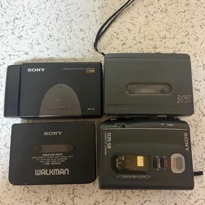 SONY Sony WALKMAN cassette WM-507/WM-FX707/WM-GX202/TCM-59 4 pcs Junk 