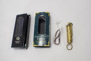 83629 未使用 経年品 Army & Navy Lighter Solid Brass オイルライター AUTHENTIC MODELS 