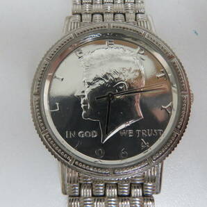 ケネディ シルバー コイン ウォッチ クォーツ時計 動作品 銀貨 Kennedy Silver Coin Watchの画像2
