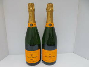 ヴーヴ　クリコ　ポンサルダン　イエローラベル　ブリュット　シャンパン　2本セット　未開栓　750ｍｌ　12.5％　Veuve Clicquot Ponsardin