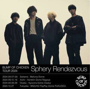 【匿名】BUMP OF CHICKEN TOUR 2024 Sphery Rendezvous ライブチケット最速先行抽選シリアルナンバー/バンプオブチキン 藤原基央