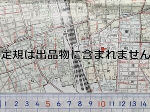 mc11【地図】大宮市 昭和49年 [バス路線バス停名入 国鉄大宮工場 鉄道病院 庚申寮 商工会館 旧桜木小 関東鉄道学園 大宮スケートセンター