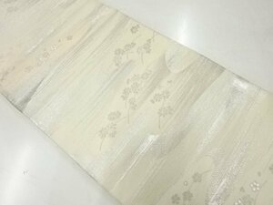 091261# 【1円～】霞に草花模様織出し袋帯