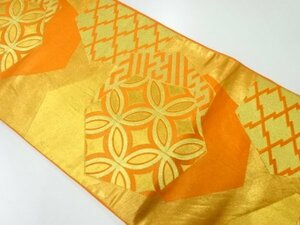 ys6991299; 宗sou 川島織物製　亀甲に古典柄模様織出し袋帯【リサイクル】【着】