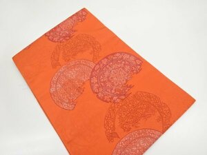 096055# 【1円～】未使用品　唐花模様織出し名古屋帯