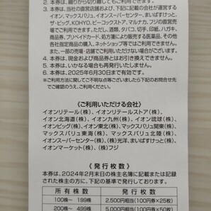 イオン北海道 株主優待券5000円分の画像3