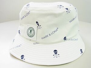  regular *MARK&LONA Mark &rona*Union Frequency Bucket Hat nylon bucket hat M[MLF-3C-FC42] white [ genuine article guarantee ] Logo monogram 