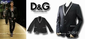 ★DOLCE&GABBANA★ドルガバ D&G シルク混2Bジャケット50★ブラック黒【本物保証】イタリアンカジュアル★芸能人御用達★ハイファッション★