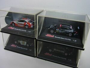 激レア★Schuco シュコー★Mercedes-Benz メルセデスベンツ純正★正規★4台セット★CLK-DTM★レースカー★1/87スケール【B66961359】AMG他