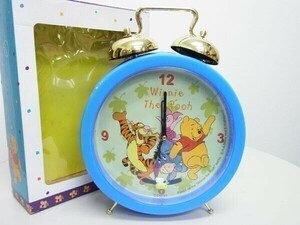 廃盤★Pooh ぷーさん Winnie The Pooh 振り子 目覚まし時計★ブルー★青【本物保証】新品箱付★コレクション★入手困難★未発売品★レア