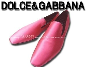*DOLCE&GABBANA* Dolce&Gabbana silk room shoes *43 peach * rare [ genuine article guarantee ] Italian casual * performer purveyor * high fashion *