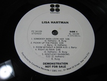 【LP】 LISA HARTMAN / ●白プロモ● LISA HARTMAN US盤 プロモシート付 リサ・ハートマン_画像8