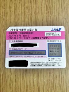 ANA 全日空 株主優待券 1枚　有効搭乗期間 2024年6月1日から2025年5月31日まで