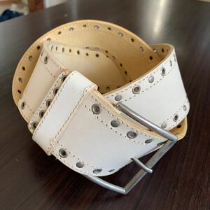  belt leather wide width belt white 
