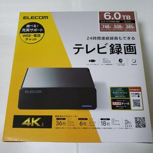 エレコム HDD 外付けハードディスク 6TB ELD-HTV060UBK ELECOM