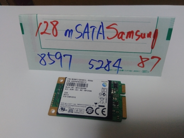 ■ SSD mSATA ■ 128GB （8597時間）　Samsung　正常判定　送料無料