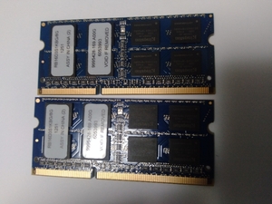 1.5v 合計16GB（8GB×2枚)　PC3-12800S　Kingston製自社チップ　送料無料
