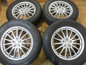 美品! 溝有り! 日産 Z51 後期 ムラーノ ホイール スタッドレス 4本 5H-114.3 18インチ 7J+53 235/65R18 トーヨー WinterTRANPATH TX 2021年