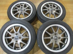 溝十分有り 軽四 A-TECH シュナイダー ホイール タイヤ 4本 14インチ 165/55R14 2021年 アルトワークス SSラパン ミラ プレオRS ヴィヴィオ