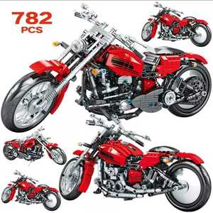  Lego сменный Harley Davidson модель сборка блок комплект 782 детали наружная коробка нет DJ1009