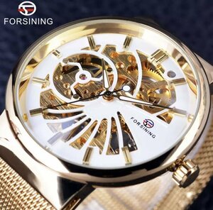メンズ ウォッチ スケルトン 手巻き 腕時計 海外ブランド モデル 高級 人気 ベルト ビジネス 防水 ホワイトゴールド ZCL533