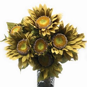  artificial flower sunflower flower bouquet ( green ) DJ2140