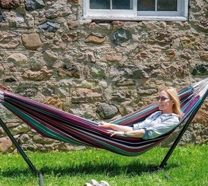 大人気 自立式ハンモック 折り畳み ハンモック お昼寝 ゆったり 快適 ガーデンブランコ ロープ式 ブランコ レジャーDJ999