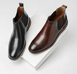 新品本革 ブーツ メンズ ショートブーツ レザーブーツ エンジニアブーツ 最高級 履きやすい 革靴 サイドゴア DYL458