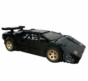 レゴ互換 ランボルギーニ カウンタック ブラック ブロック スポーツカー DJ2190