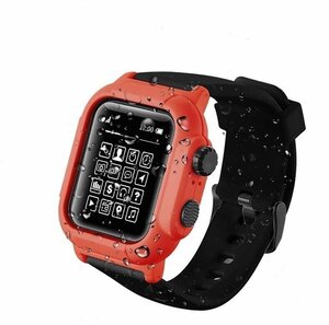 Apple Watch Series SE/6/5/4/3/2対応ケース バンド 防塵 一体 完全防水 吸収バンド アップルウォッチ 交換バンド 40mm 42mm 44mm ZCL728
