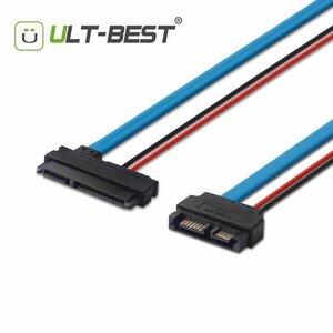 ULT-ベスト SATA ケーブルシリアル ATA 22Pin 7 + 15 女性のスリムライン Sata 13Pin 7+6 男性コネクタコンバータ 30 センチ/1FT/12 ZCL905