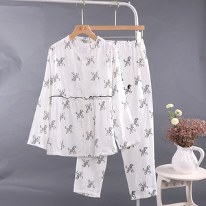  lady's M~L size cotton original cotton W gauze soft ventilation pyjamas YWQ267