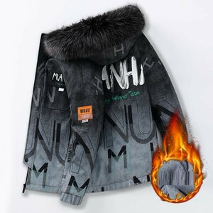 新品メンズ ダウンジャケット 中綿コート フード付き アウター 暖かい 防風 防寒 厚手 ショート丈 大きいサイズ 2色 M~4XL DYL411