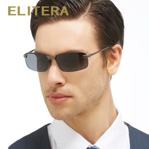 ELITERA ブランド偏光サングラス男性合金ファッション駆動眼鏡旅行サングラスYWQ957