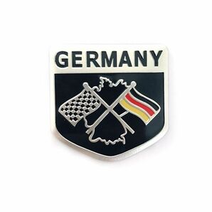 アルミ合金　ドイツ　GERMANY　金属製ステッカー　　国旗
