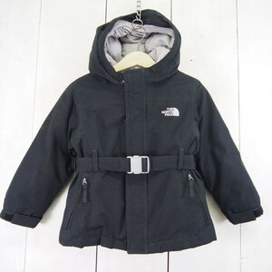 ノースフェイス THE NORTH FACE HYVENT 550 ベルト付 フーディー 中わたジャケット(3T/3B)ブラック/キッズベビー