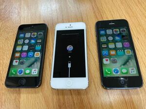 Apple（アップル）iPhone5 スペースグレイ ホワイト 3台セット 利用制限◯ スマートフォン アイフォン ジャンク 部品取り
