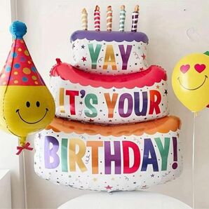 誕生日 バルーン ケーキ お祝い パーティー 飾り付け ガーランド 風船 バースデー 可愛い 子供 