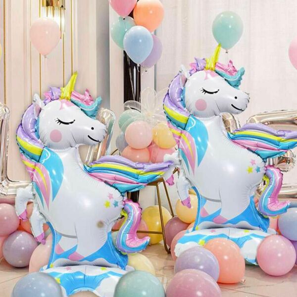 誕生日 バルーン ユニコーン 飾り付け 装飾 ガーランド パーティー 風船 可愛い メルヘン 子供 サプライズ プレゼント