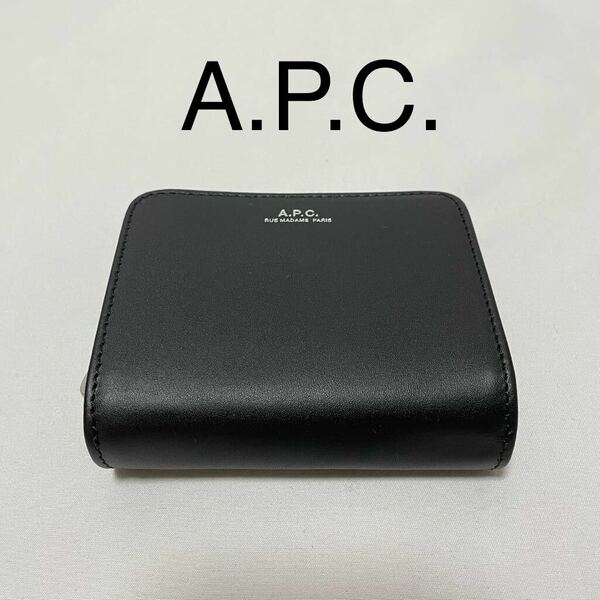 【新品】A.P.C. アーペーセー 二つ折り財布 ブラック 小銭入れ
